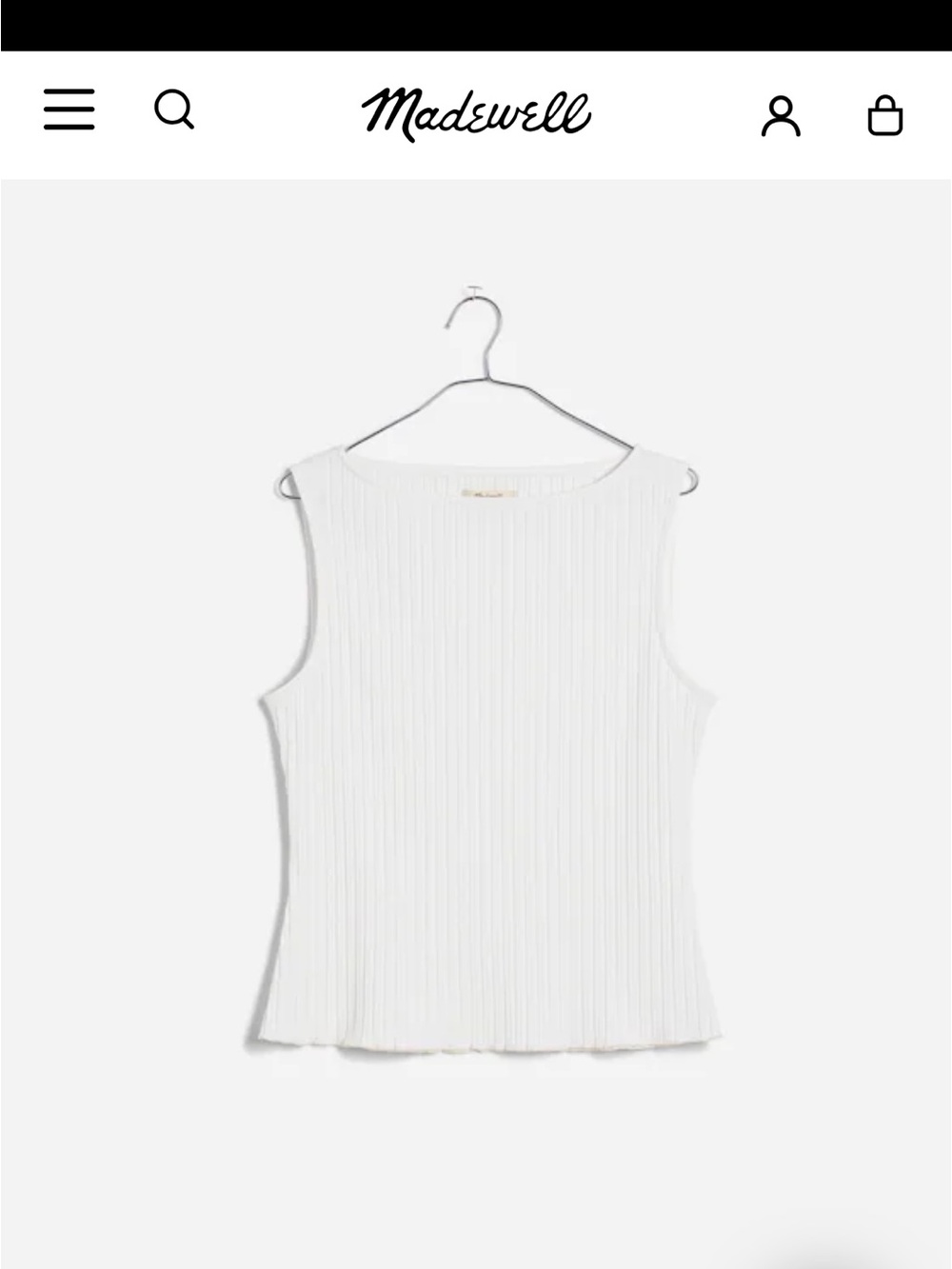 Madewell Ribbed Boatneck Tank